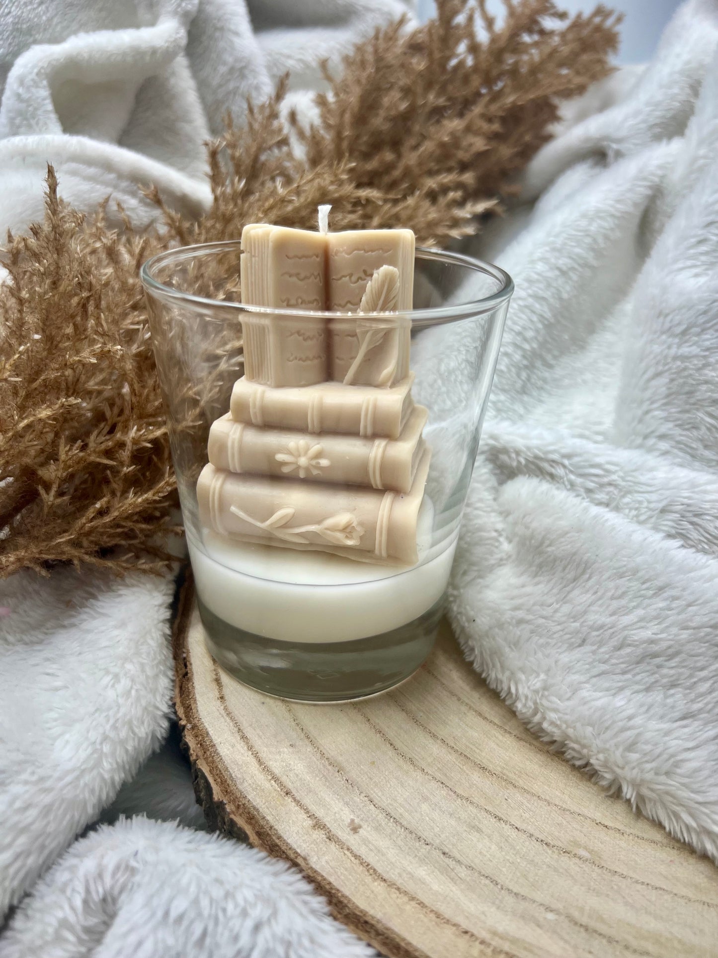 Mit Wunsch Zitat Buchkerze