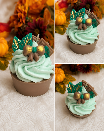 Pfefferminz Cupcake – Hot Mint Chocolate Kerze aus Sojawachs