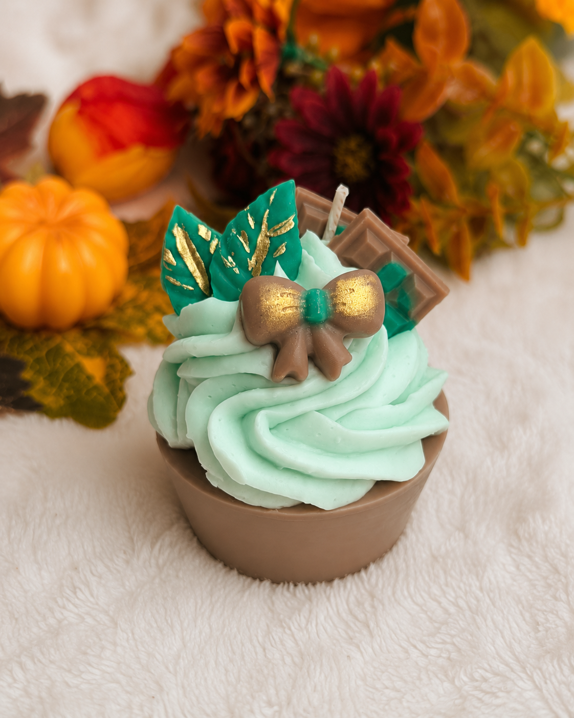 Pfefferminz Cupcake – Hot Mint Chocolate Kerze aus Sojawachs