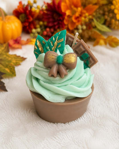 Pfefferminz Cupcake – Hot Mint Chocolate Kerze aus Sojawachs
