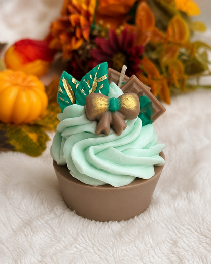 Pfefferminz Cupcake – Hot Mint Chocolate Kerze aus Sojawachs