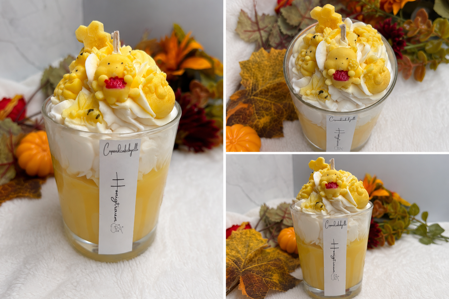 Honigtraum – Honigblüten-Dessertkerze aus Sojawachs | 230 ml