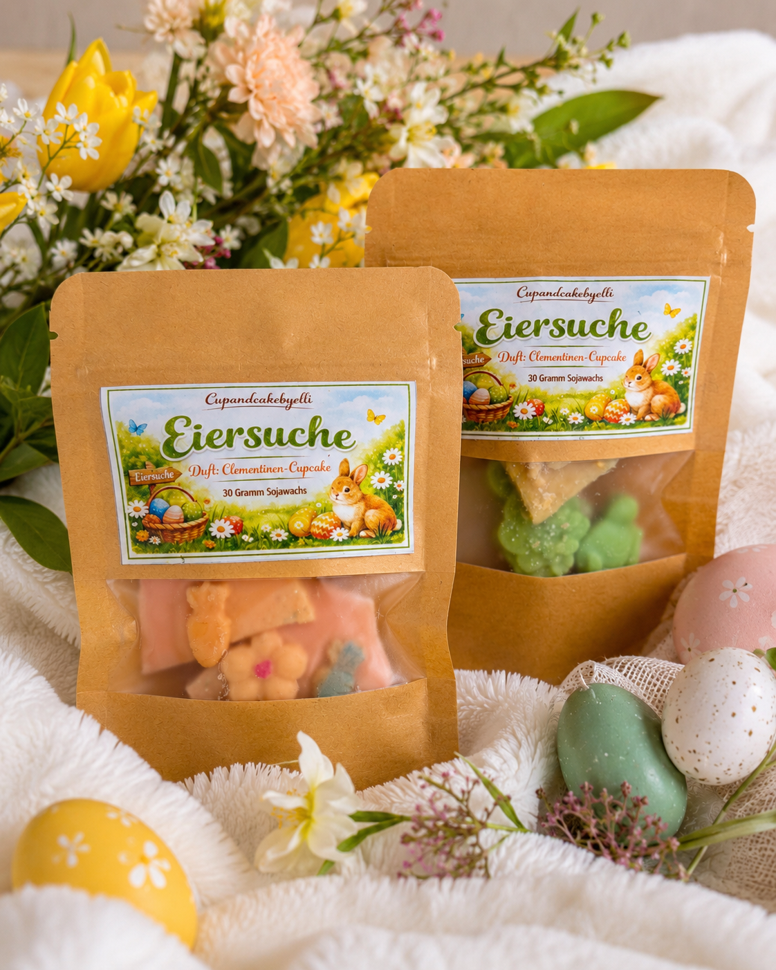 Eiersuche – Clementinen-Cupcake Wax Melts aus Sojawachs | 30 g
