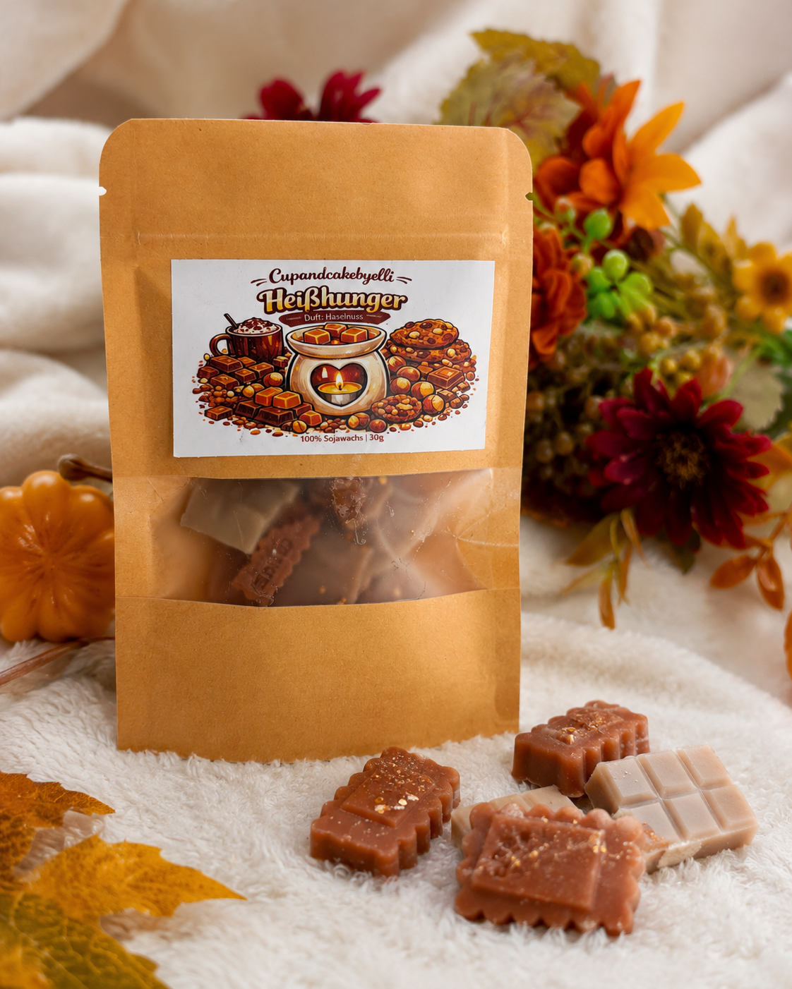 Heißhunger – Haselnuss Wax Melts aus Sojawachs | 30 g