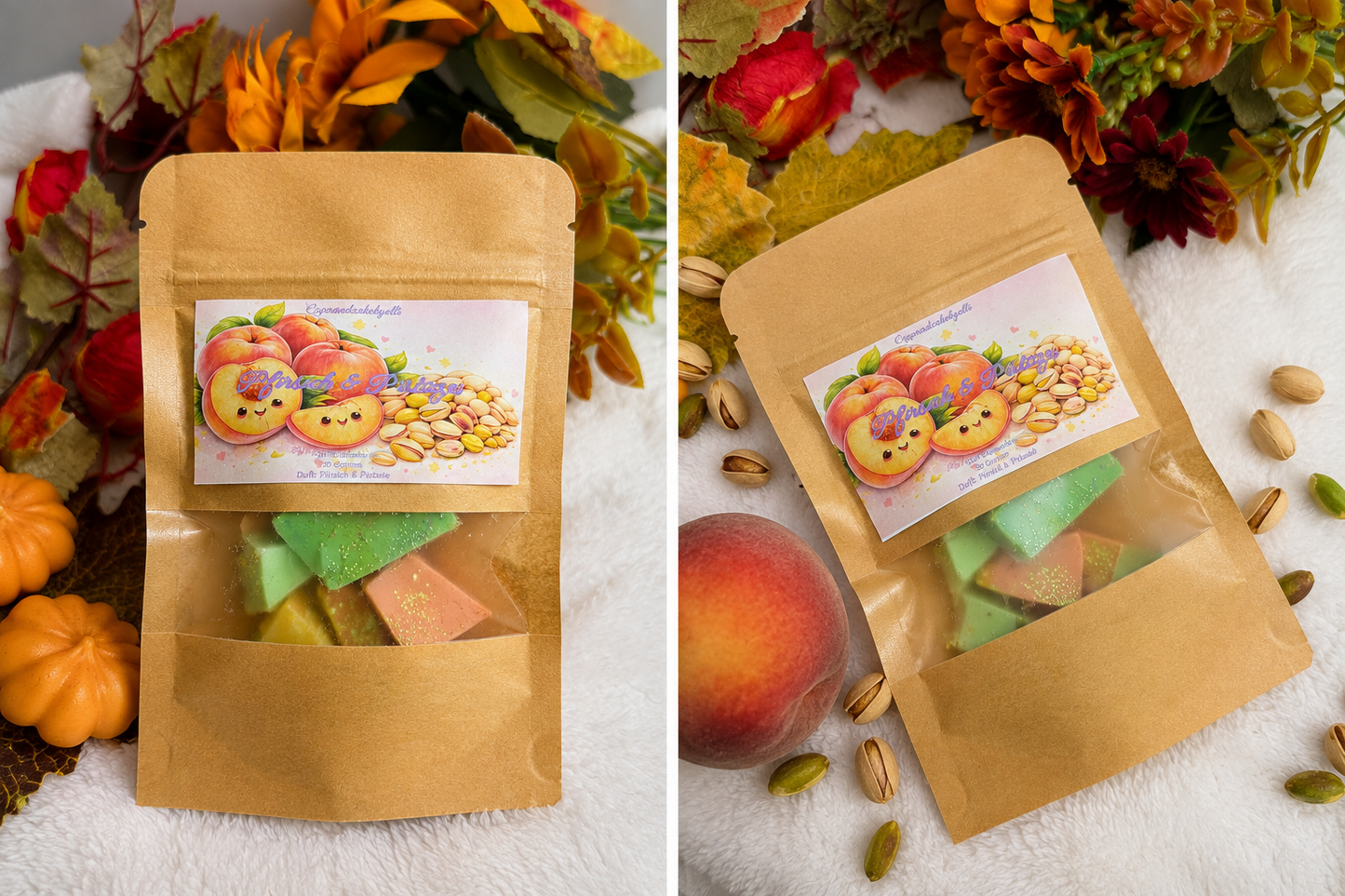 Pfirsich & Pistazie – Wax Melts aus Sojawachs | 30 g