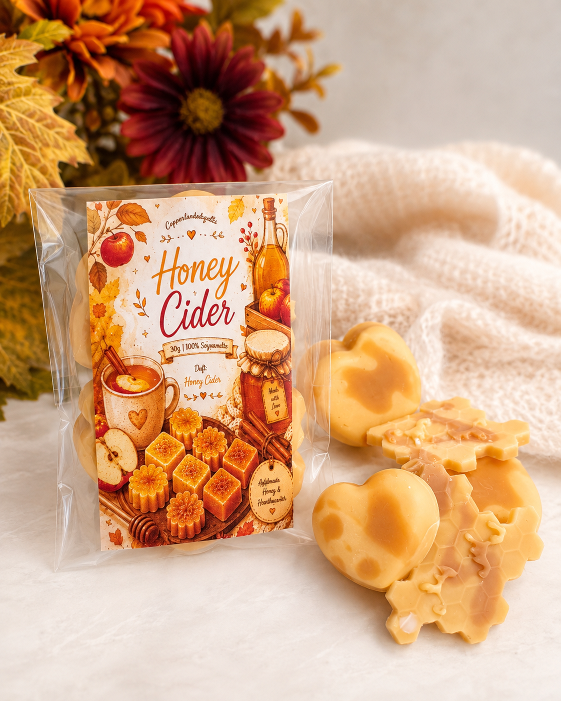 Honey Cider Wax Melt – Apfel, Honig & Herbstgewürze, 30 g