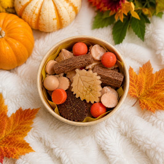 Handgefertigte Herbst Wax Melts mit Zedernholz und Vanille Duft von Cupandcakebyelli
