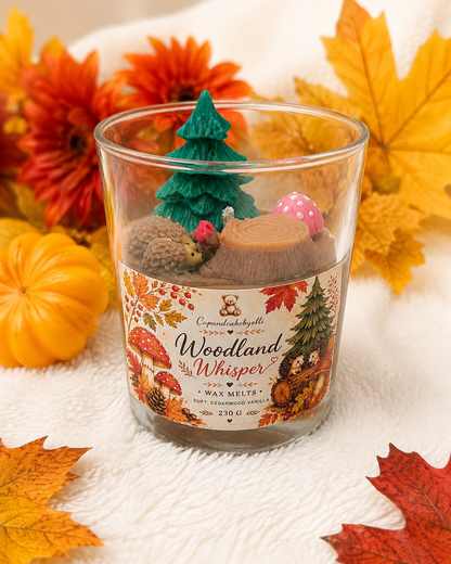 Woodland Whisper Dessertkerze aus Sojawachs mit Cedarwood Vanilla Duft 170 g